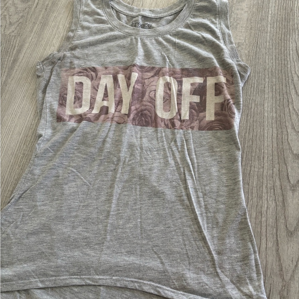 Gray Sleeveless 'Day Off' Top